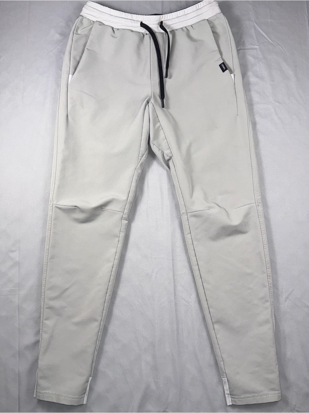 UNRL Jogger Pants Mens XS Gray Stretch Elastic Waist Zip Pocket Athletic Travel
